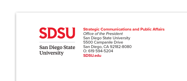 Example of SDSU letterhead