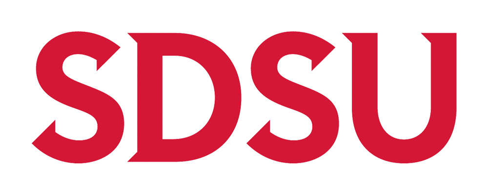 SDSU monogram red