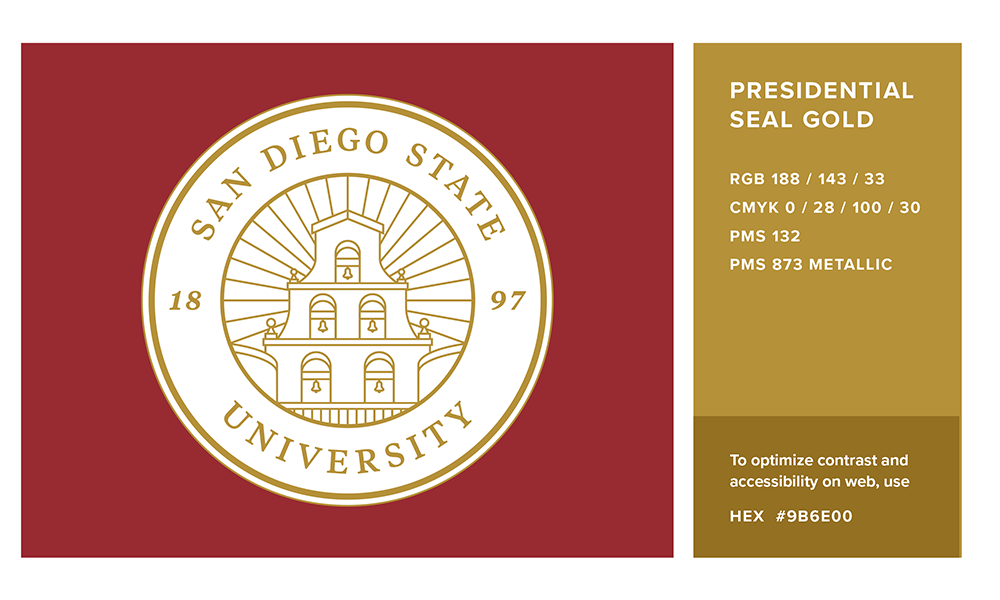 Presidential Seal with gold color chart