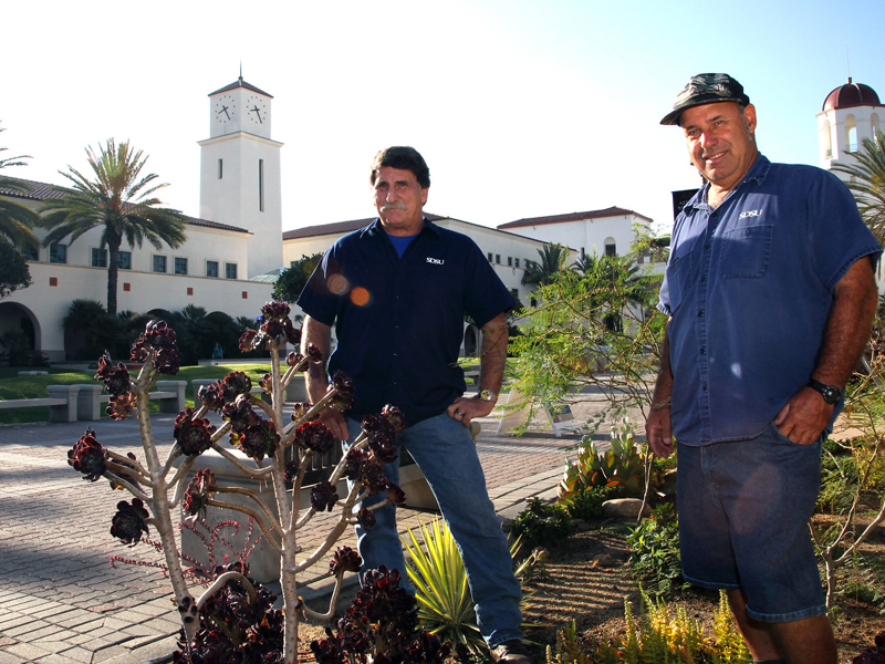 Two SDSU groundskeepers