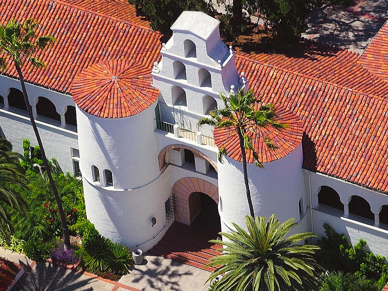Aerial view of Hepner Hall