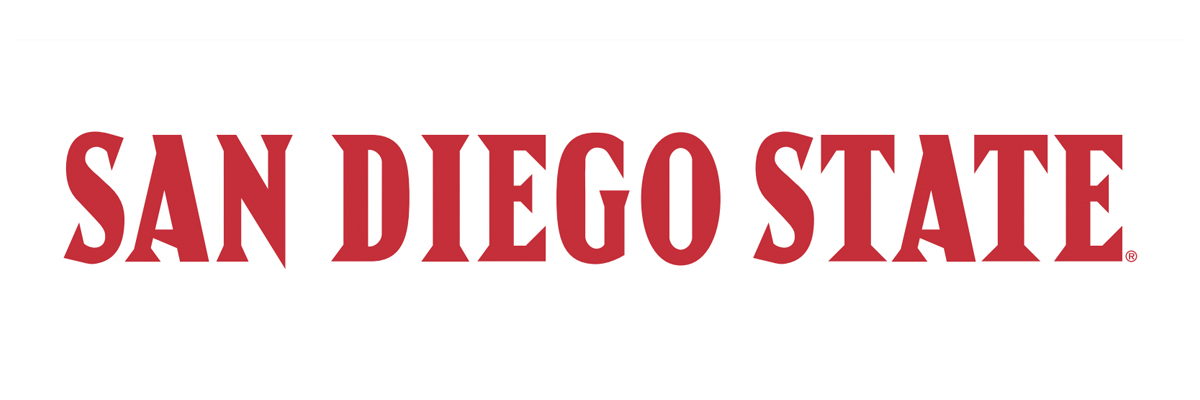 SDSU Athletics logotype, "San Diego State"