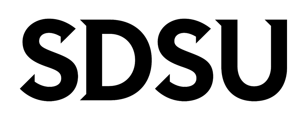 SDSU monogram black