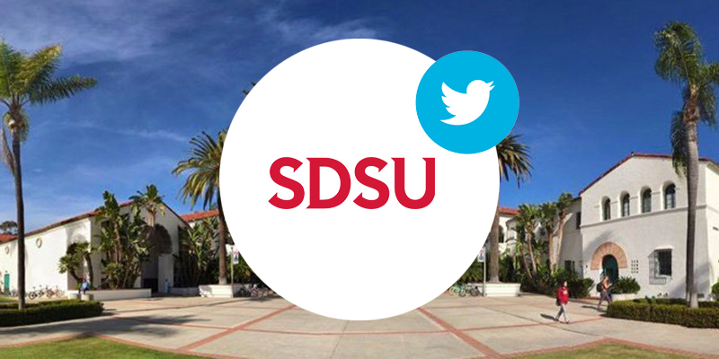 SDSU logo with Twitter Icon