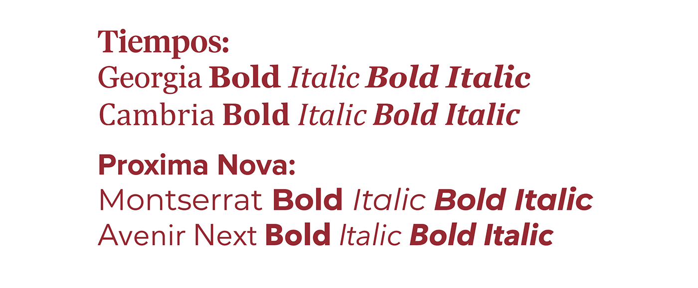 Alternative fonts for typefaces