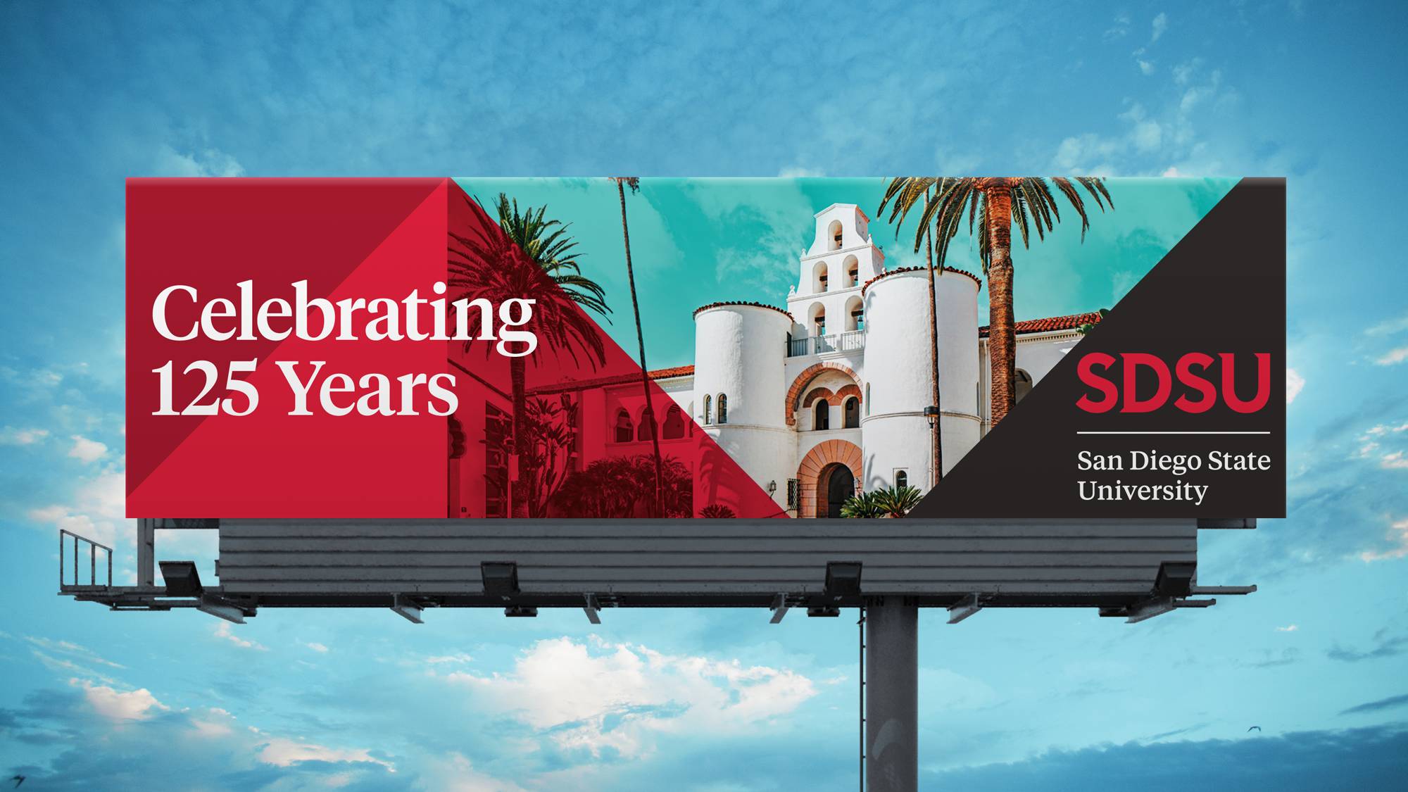 Banner and Logo on the Campus of San Diego State University Editorial Photo  - Image of state, building: 108401261